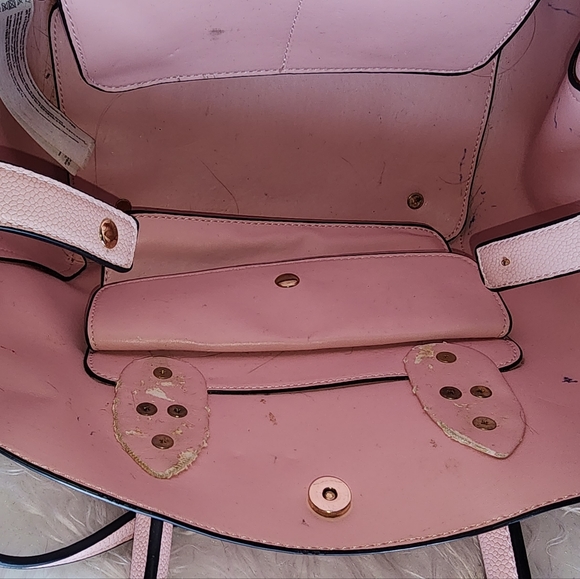 Vintage Pink Vegan Leather Handbag - Picture 6 of 7